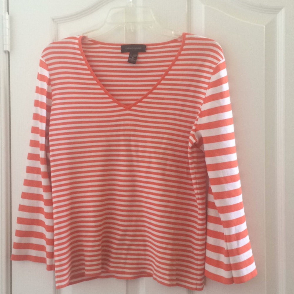 FINAL MARKDOWN Ladies’ cable & gauge V-neck Top (XL)